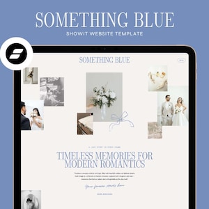 Something Blue Showit Website Template, romantyczny, elegancki, minimalistyczny i nowoczesny Showit Website Template dla fotografów ślubnych