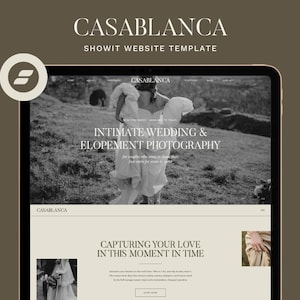 Casablanca Showit Website Template for Wedding and Elopement Photographers