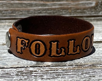 Follow Your Heart - Leather Cuff