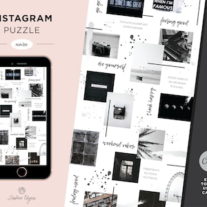 Instagram Puzzle Template Paradise Tropical | Canva Instagram Template | Blogger Instagram Feed | 18 Instagram Posts