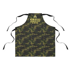 Green Camo - Grill Sergeant Apron: Cooking Apparel Gift image 4