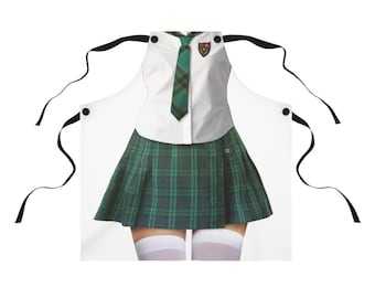 Chef Apron - Private School Girl Outfit  | Quality Chefwear | Cooking Apparel Gift | Fun Gift | Japanese Style | Quick Costume | Cosplay