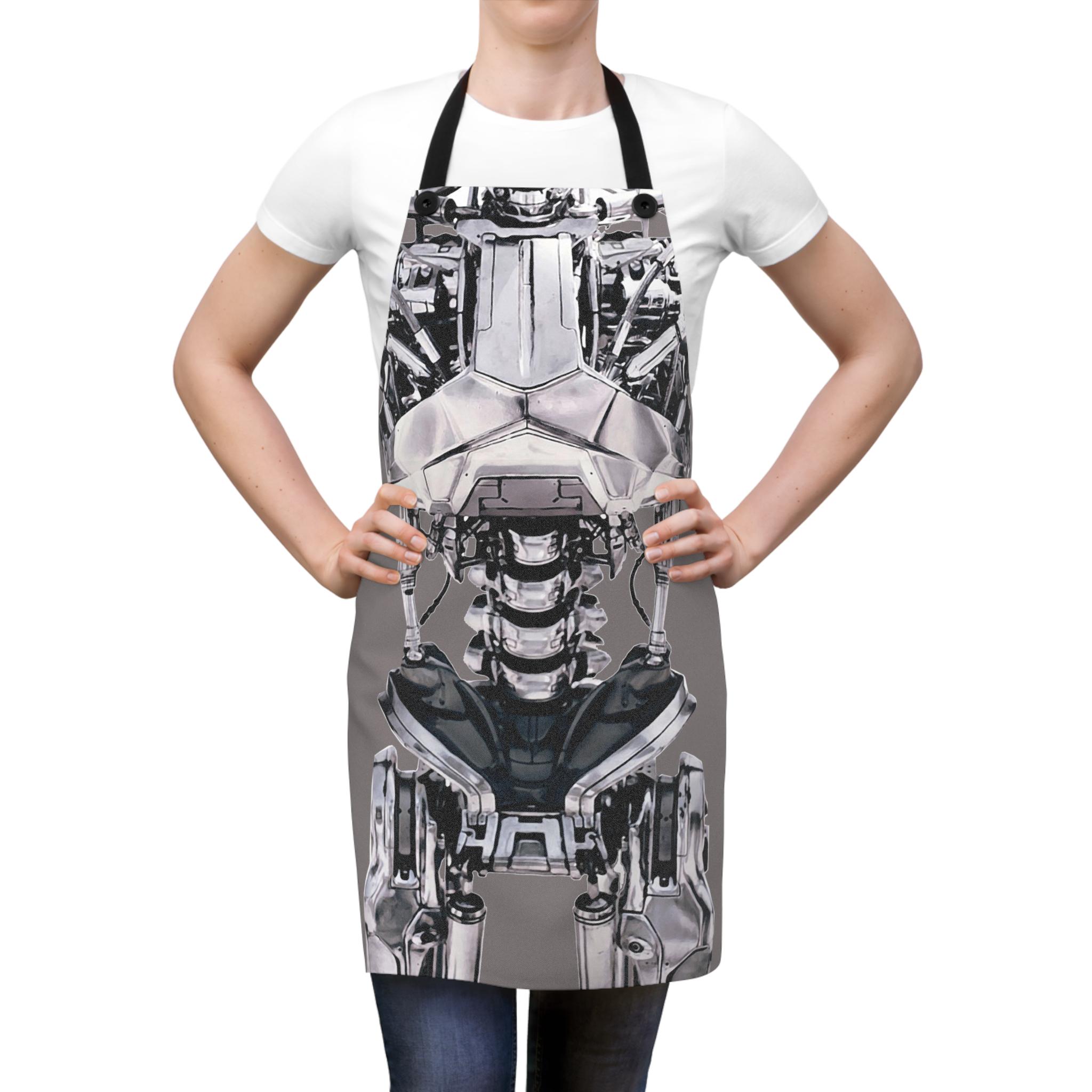 Terminator Endoskeleton Chef Apron: Sci-fi Cooking Gift, Robot Gag Gift ...