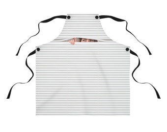 Chef Apron - Personalized - Window Blinds with Your Face | Quality Chefwear | From Your Photo on Apron | Fun Gift | Quick Costume