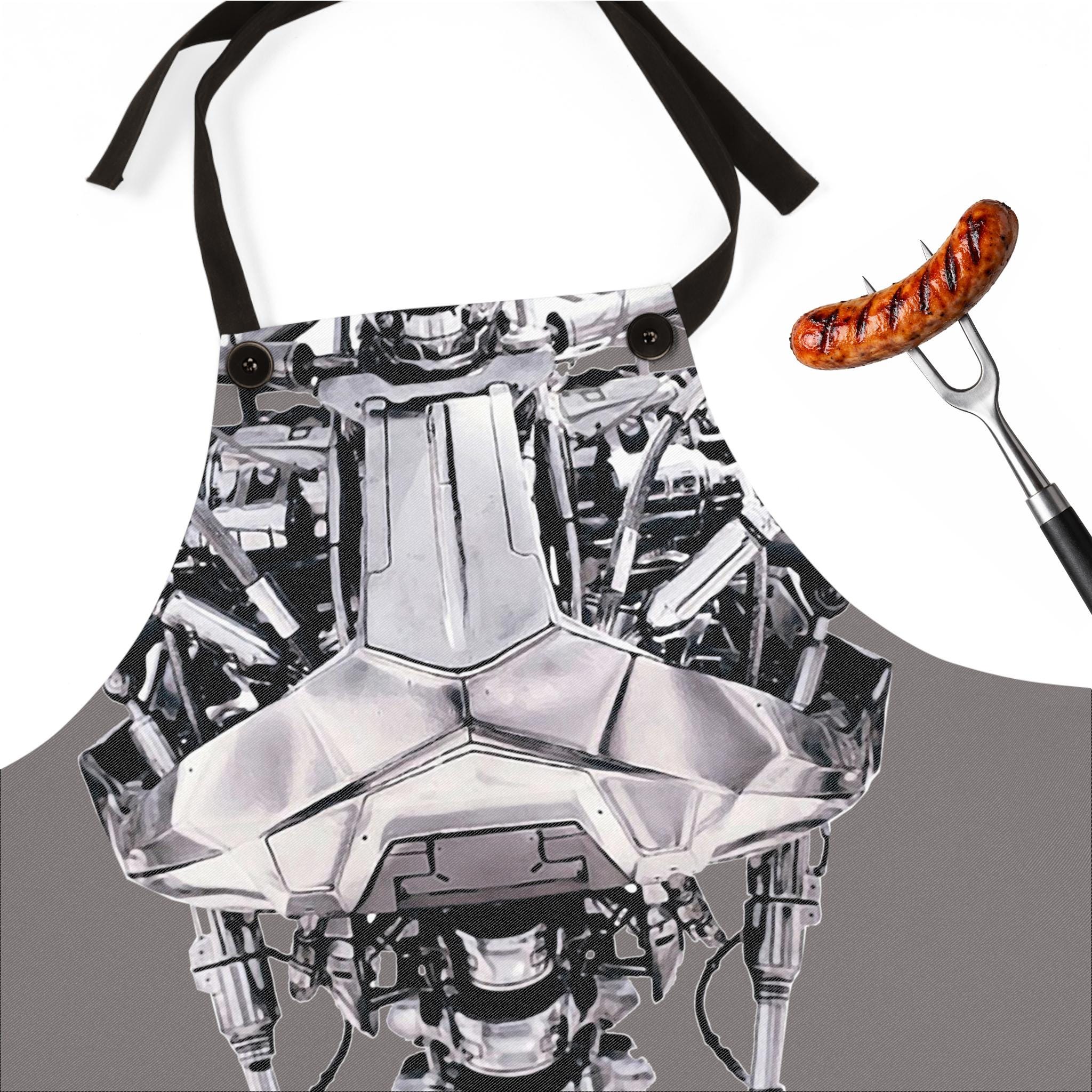 Terminator Endoskeleton Chef Apron: Sci-fi Cooking Gift, Robot Gag Gift ...