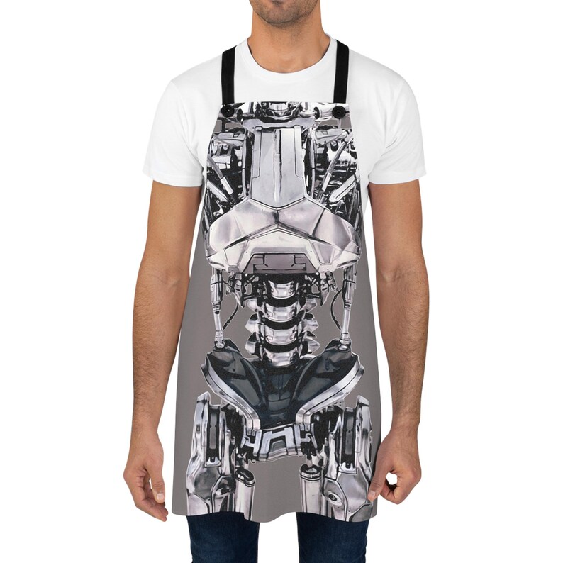 Terminator Endoskeleton Chef Apron: Sci-fi Cooking Gift, Robot Gag Gift ...