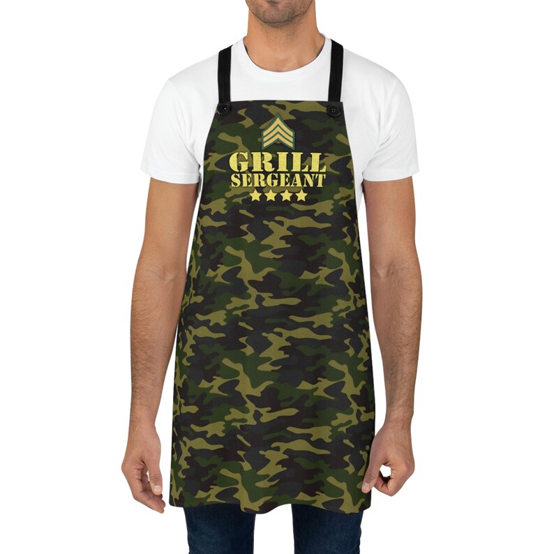 Green Camo - Grill Sergeant Apron: Cooking Apparel Gift image 5