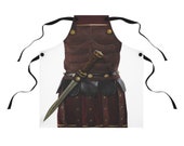 Chef Apron - Roman Gladiator With Sword | Quality Chefwear | Cooking Apparel Gift | Dad Apron | Mom Apron  | Quick Costume | Cosplay