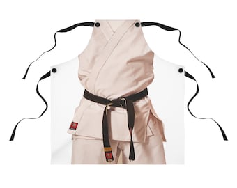Karate Gi Chef Apron: Martial Arts Costume, Cooking Gift - Personalized Option