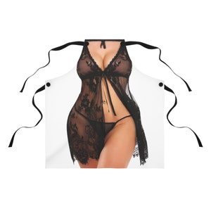 Chef Apron – Sexy Negligee Design | Quality Chefwear | Fun Cooking Gift | Lingerie Look Apron | Mom Apron | Halloween Costume | Fun Outfit