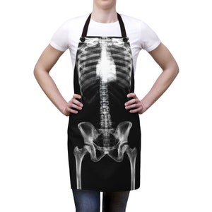 Chef Apron - X-Ray Skeleton | Quality Chefwear | Cooking Apparel Gift | Dad Apron | Mom Apron | Doctor's Gift  | Easy Costume