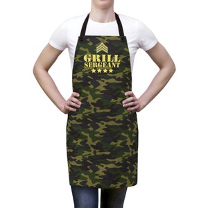 Green Camo - Grill Sergeant Apron: Cooking Apparel Gift image 3