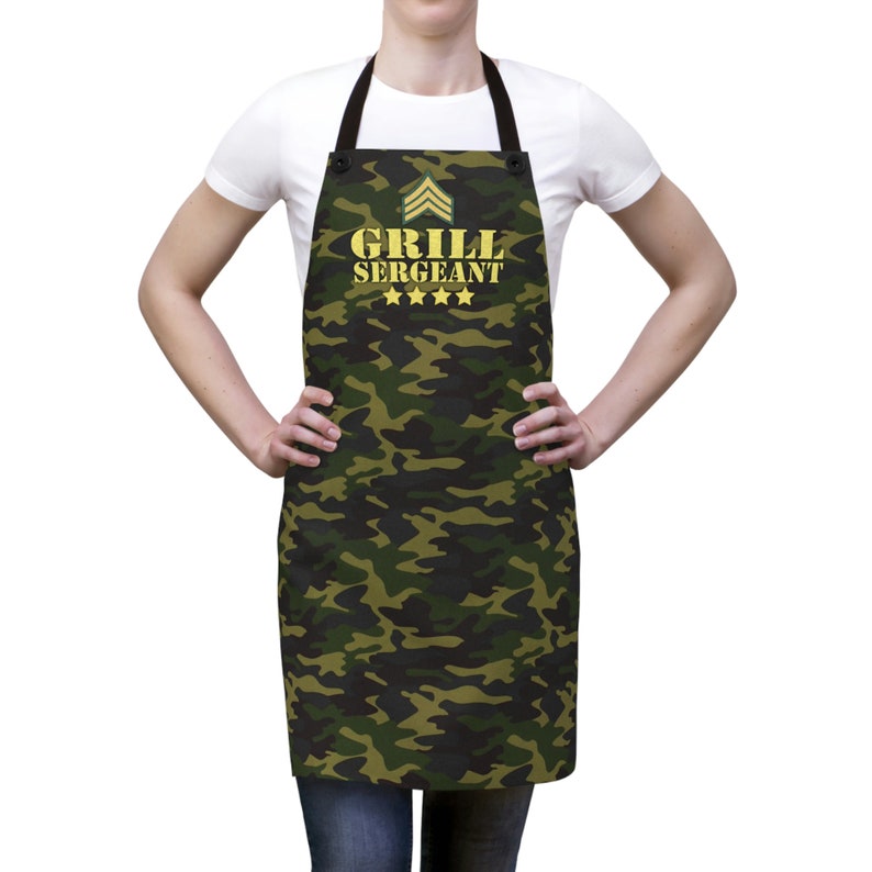 Green Camo - Grill Sergeant Apron: Cooking Apparel Gift image 3