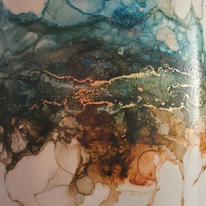 Abstract Design Vase with Alcohol Inks image 4