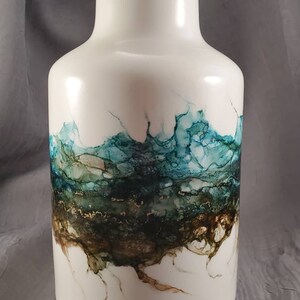 Abstract Design Vase with Alcohol Inks image 8