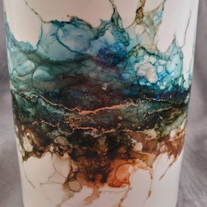 Abstract Design Vase with Alcohol Inks image 6