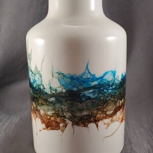 Abstract Design Vase with Alcohol Inks image 1