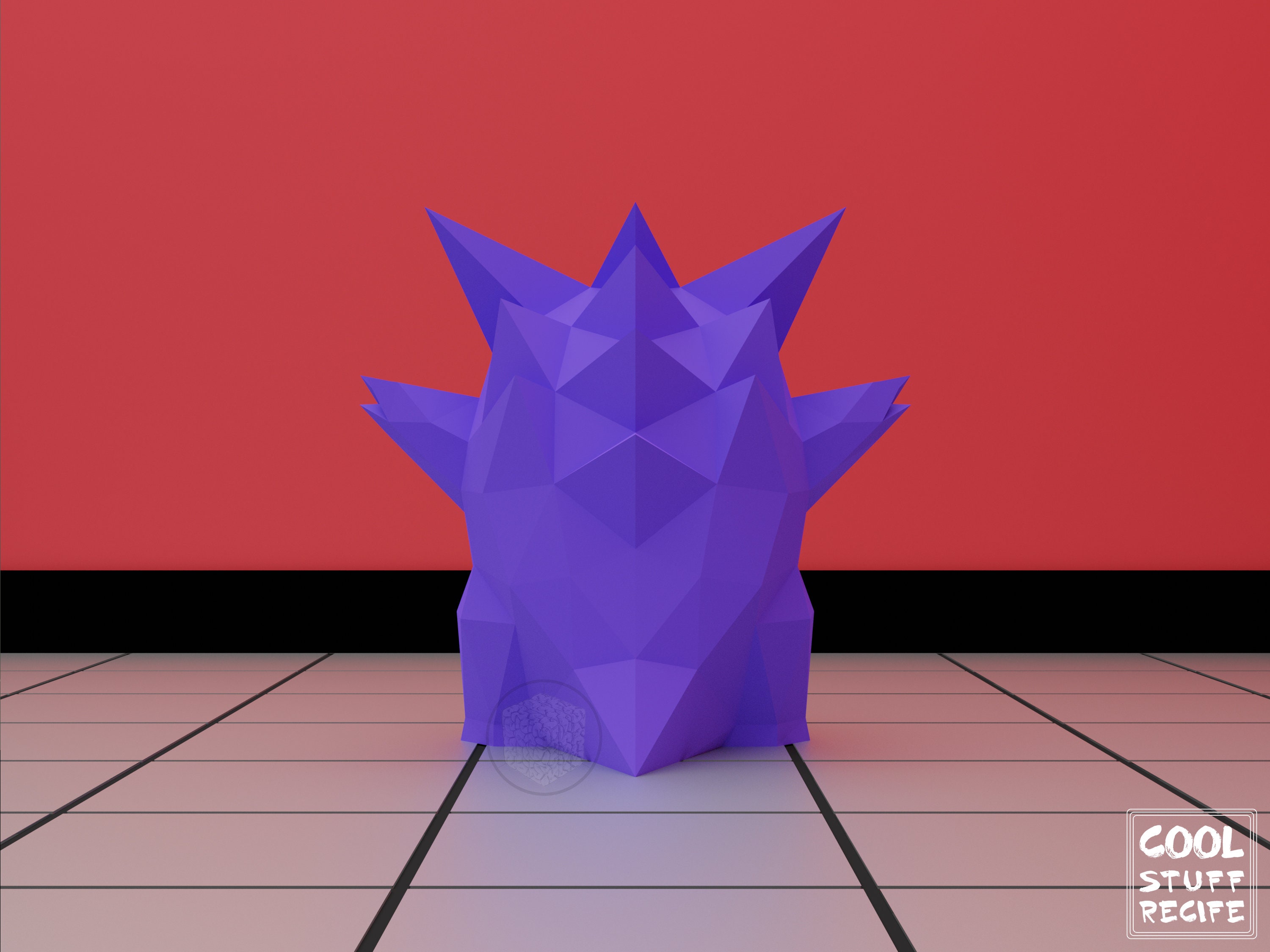 2d Shiny White Gengar Pokemon GIF