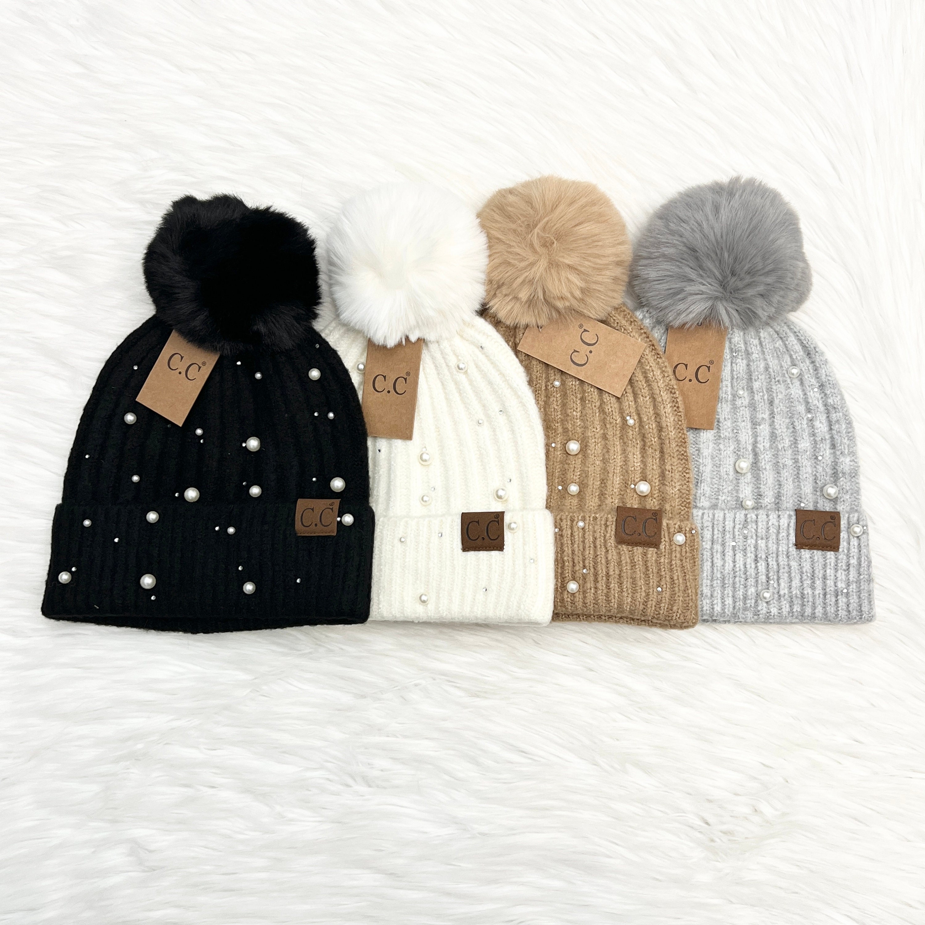 Chanel winter hat with pom pom Clearance