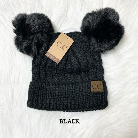 double pom pom beanie adult's