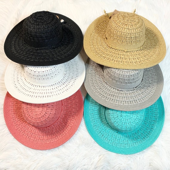 C.C Straw Wavy Brim Hat C.C Summer Hat 