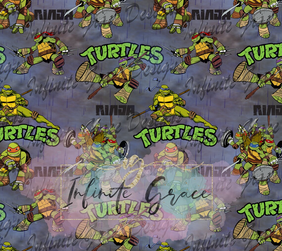 Ninja Turtles Seamless Scrapbooking Digital Paper INSTANT Etsy
