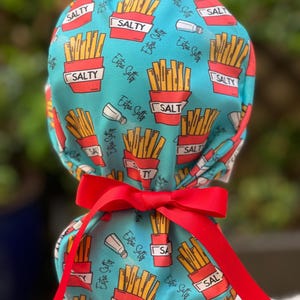 Salty  Ponytail scrub cap, sassy Scrub cap, scrub cap, Labor and Delivery scrub cap, satin-lined scrub cap, surgical cap