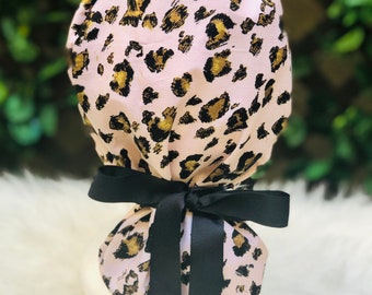 Ponytail Scrub Cap: Women's Surgical Hat with Ribbon Tie