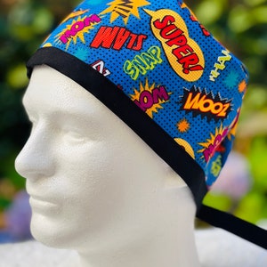 Men’s scrub cap, men’s surgical cap, unisex cap, doctors scrub cap, scrub cap, surgical hat, scrub caps, scrub hats, action hero cap,