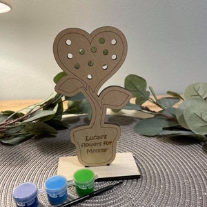 Día de la Madre "Flores para mamá" Maceta con soporte