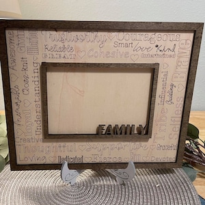 Family word picture frame - Digital file svg glowforge friendly