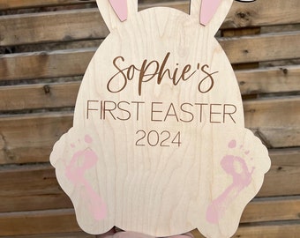 Osterhase | Fußspuren | Erst Ostern | Baby | Andenken | Digitale Datei | SVG