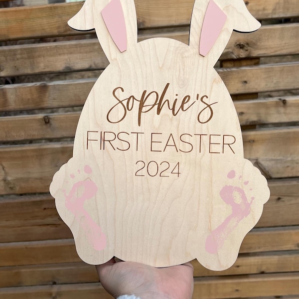 Easter bunny | Footprints | First Easter | Baby | Keepsake | Digital File | SVG