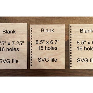Blank Daily Planner, Notebook or Journal Cover bundle - digital file SVG download - glowforge friendly laser cut