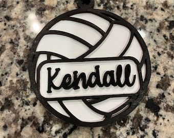 Volleyball bag tag | sports tag | Car charms | team | Laser | Cut | Digital file | SVG