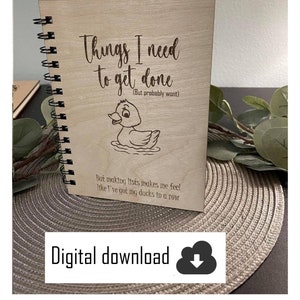 Duck notebook - Digital file SVG