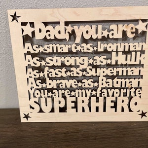 Papá eres mi marco de SUPERHÉROE- Regalos para el día del padre- Archivo digital-SVG