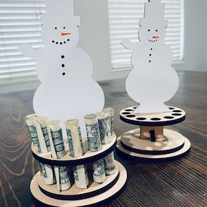 Snowman money holder | Christmas | Dollar bills | Teacher gifts | Laser | .25&quot; material | Digital file | SVG