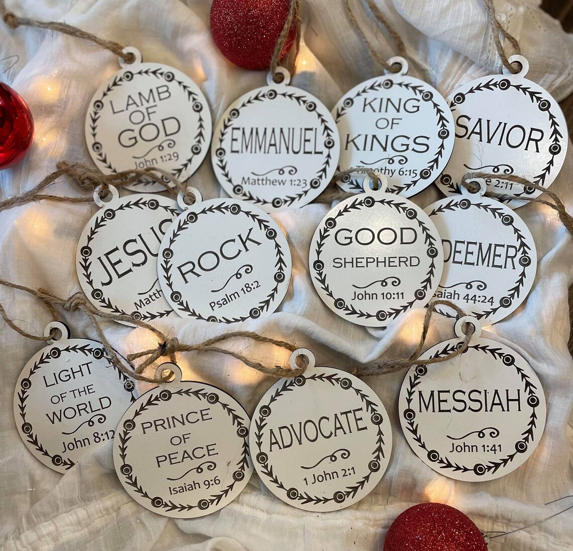 Names of God Christ Jesus Christmas Ornament BUNDLE Etsy