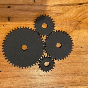 Engrenages mécaniques de travail 4 tailles - fichier numérique SVG glow forge friendly laser cut