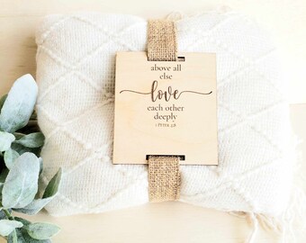 Above all else love each other deeply | Blanket tag | Home decor | Laser | Digital file | SVG
