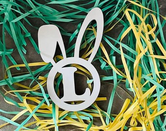 Bunny tag / Orecchie da coniglio / BUNDLE / alfabeto completo / Pasqua / File tagliato al laser / File digitale / SVG