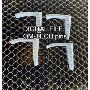 OM Tech Laser Pins - [DIGITAL FILE] for honeycomb bed/tray - stl, 3mf, gcode, obj, mtl, svg