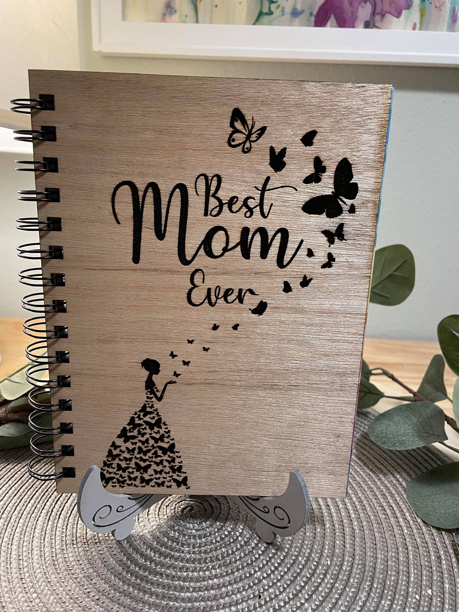 Mom Notebook Design Best MOM Ever. Mothers Day Gift. Notebook. Journal. Digital File. SVG ...