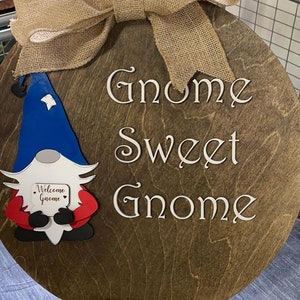 Interchangeable Gnome round sign - Digital SVG file download
