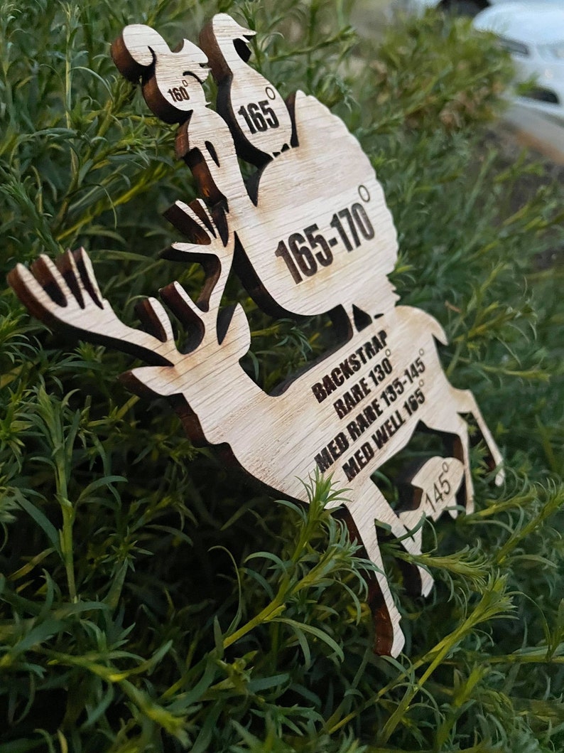 Meat Temperature Guide Magnet #2 - Digital SVG file download - laser cut and engraved. image 3
