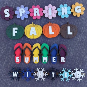 Interchangeable Hello Sign; Fall | Winter | Spring |summer | Version 2. ...