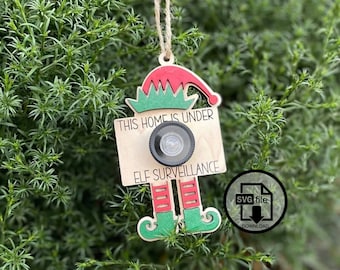 Elf Surveillance | Santa is always watching | Help kids believe | Glowforge tested | Digital File | SVG