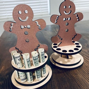 Ginger bread man money holder | Christmas | Dollar bills | Teacher gifts | Laser | .25&quot; or 0.11&quot;  material | Digital file | SVG