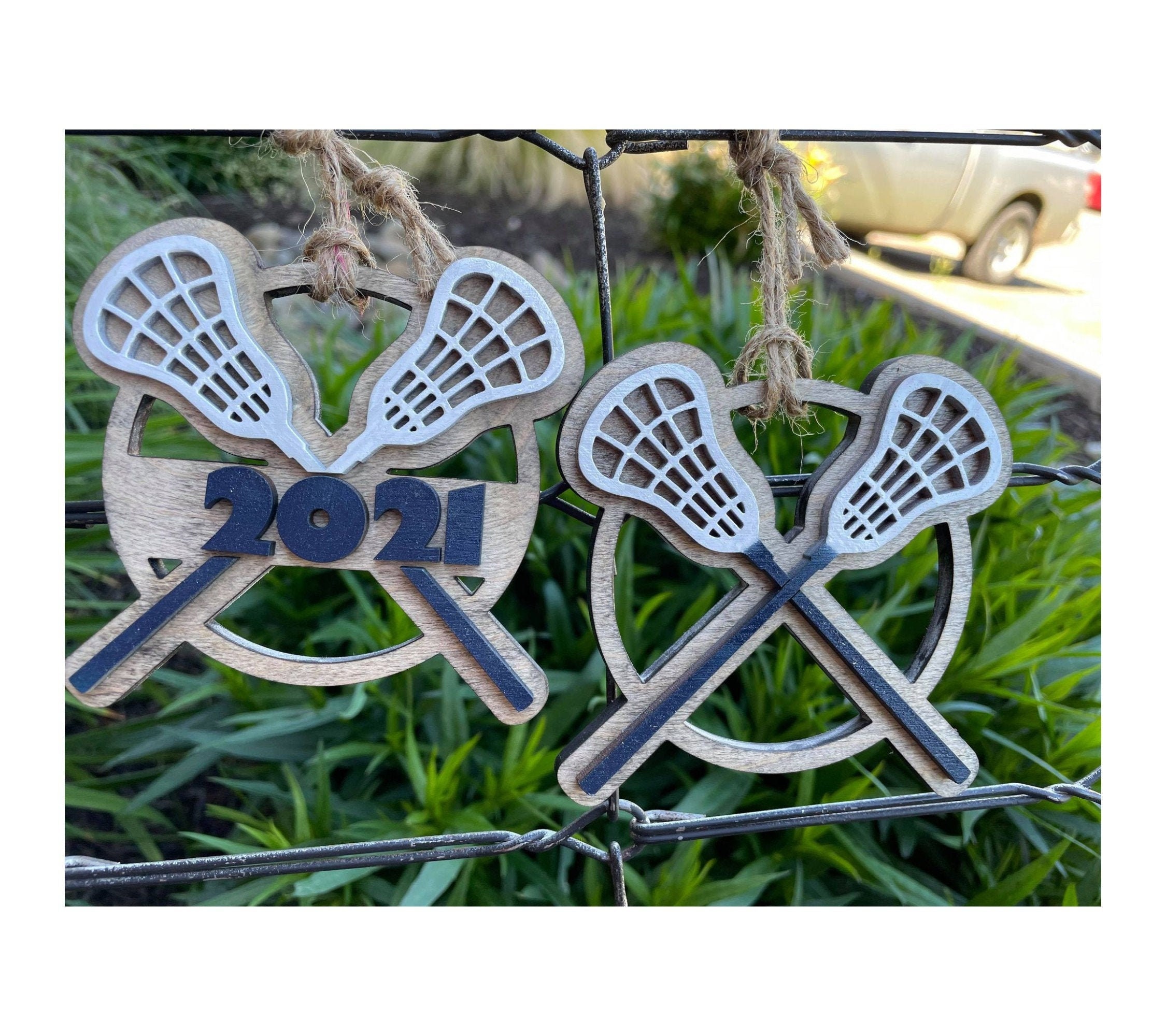 Lacrosse Ornament/ Car Charm - digital SVG file download